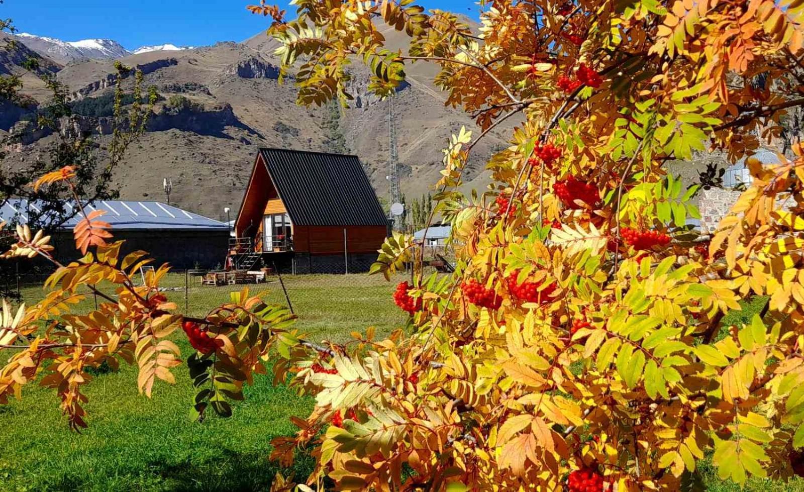 Ferienwohnung Thomas' Hut Kazbegi Exterior foto